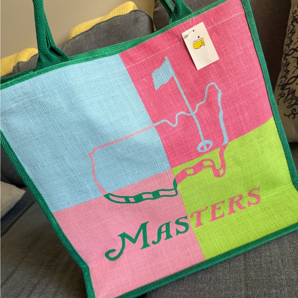 NWT Masters Multicolor Jute Tote Bag